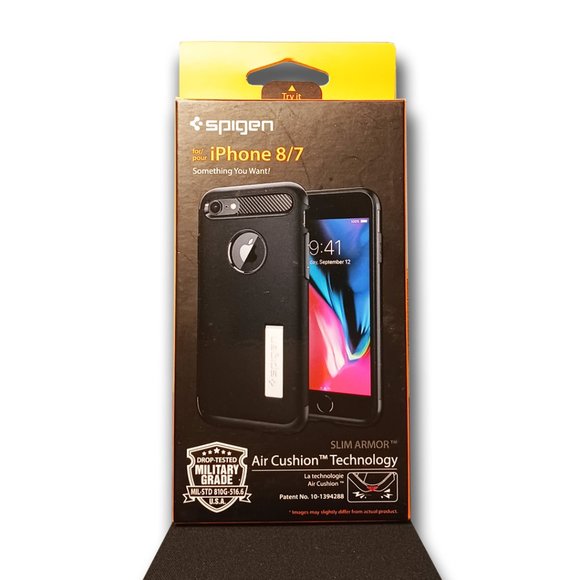 iPhone 8/7 Phone Case Military Grade Slim Armor Air-Cushion Technology by Spigen - Picture 1 of 2